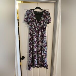 PRETTYGARDEN Women's Black Floral Dress